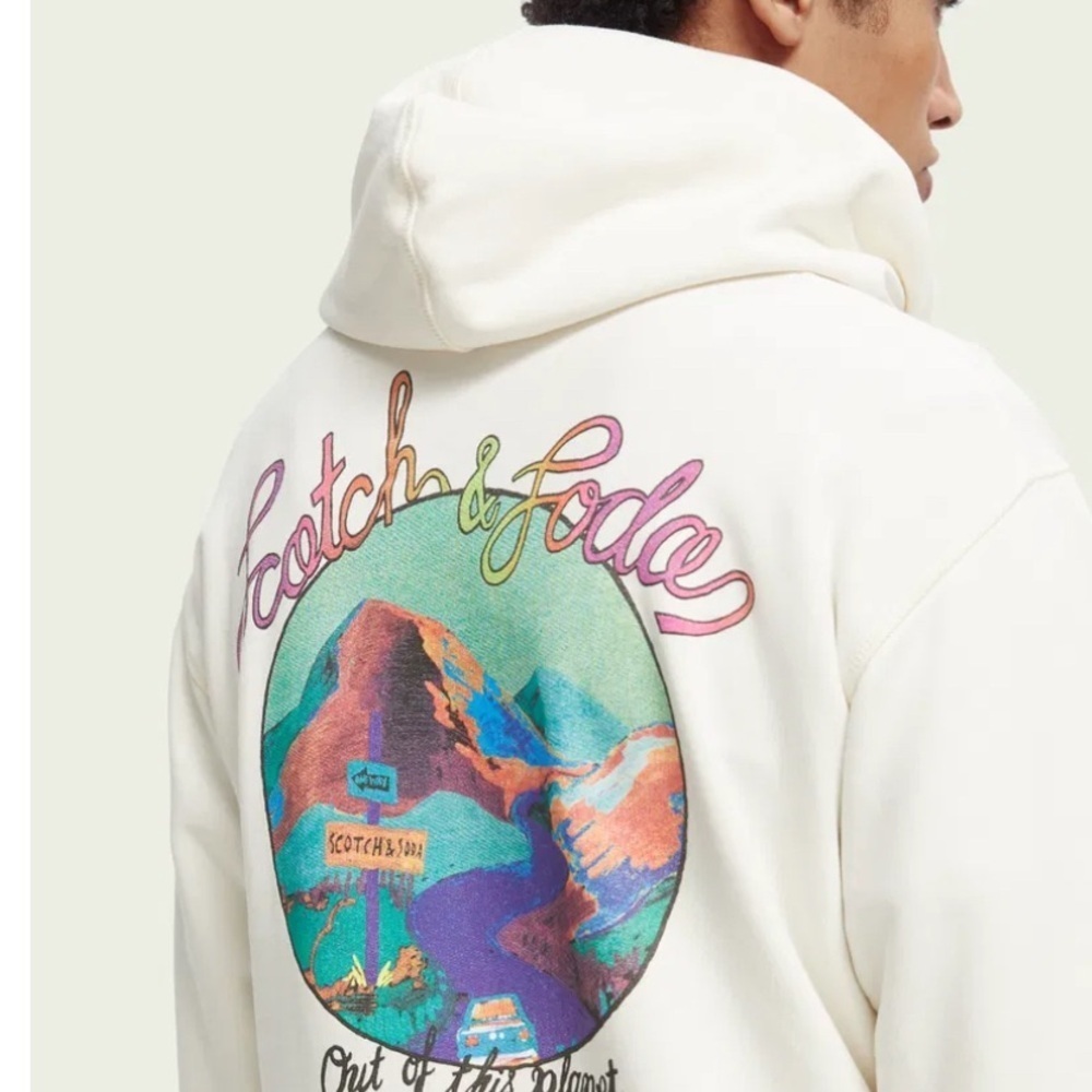 Scotch & Soda Amsterdam Artwork Hoodie with Colorful Print